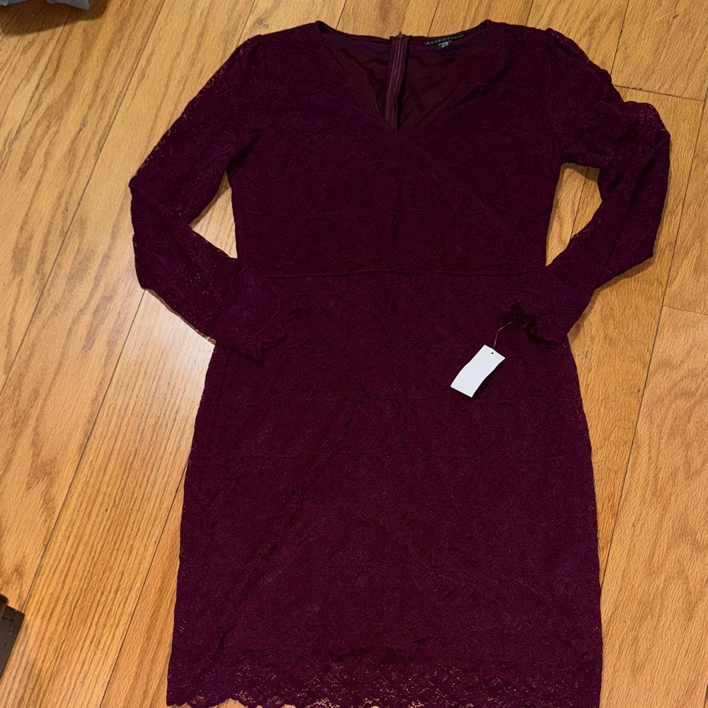 NWT Elegant Burgundy Lace Dress